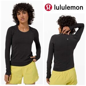NWT Lululemon Swiftly Tech Long Sleeve 2.0 *Race in Black / Black